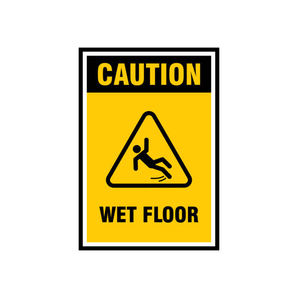 istock Wet Floor Sign Illustration with Yellow Background Design 1993829638