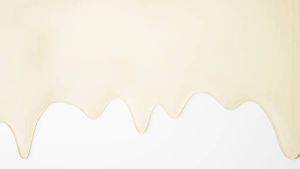 istock 3D Illustration.Background with thick yellow liquid dripping on white background. Gel.(horizontal) 1993863709