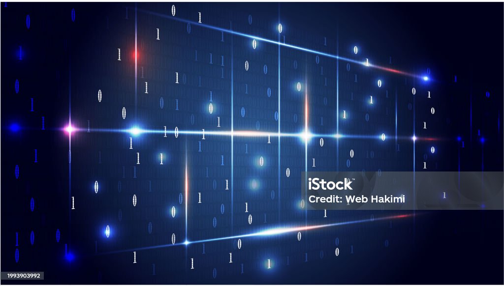 High Technology Binary Code Wallpaper Stock Illustration - Download ...
