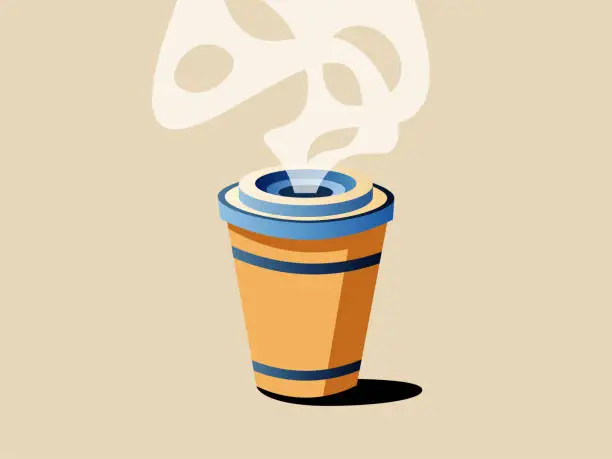 Vector illustration of Coffee paper cup