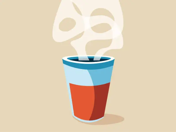 Vector illustration of Coffee paper cup