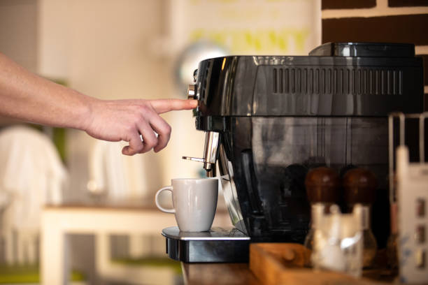 istock Preparing  a coffee cup from an espresso machine at home 1993952002
