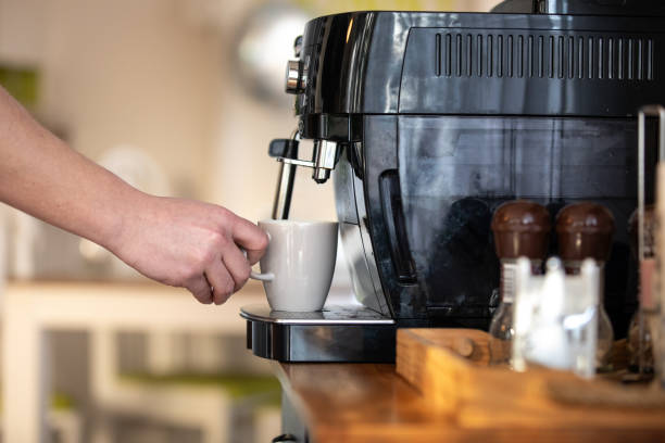 istock Preparing  a coffee cup from an espresso machine at home 1993952518