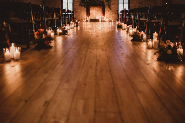 istock Candlelit aisle at a wedding 1993953583