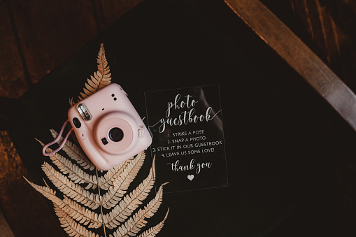 Photo guest book with camera
