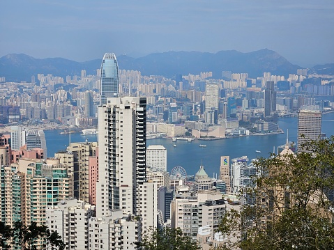 Hong Kong City and Harbour as seen from Victoria Peak