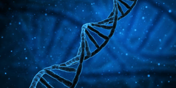 istock Blue DNA structure science research biology and medical concept 1993983782