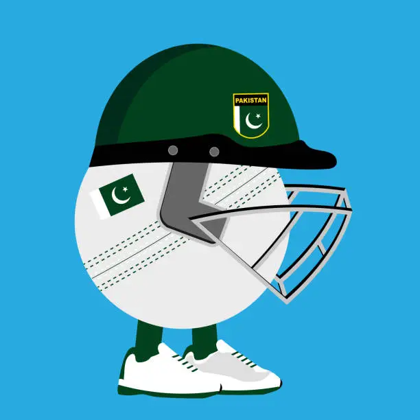 Vector illustration of Pakistan cricket