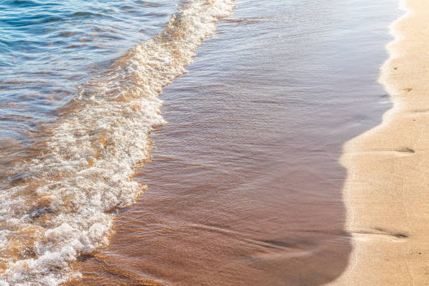 istock Soft wave of the sea on the sandy beach. 1994104210
