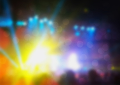 Blurred of light effected from music concert stage in Big hall for music background, christian praise and worship concept, abstract art design.
