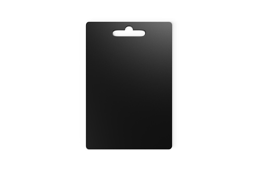 Blank hanging gift card for branding, 3d illustration.