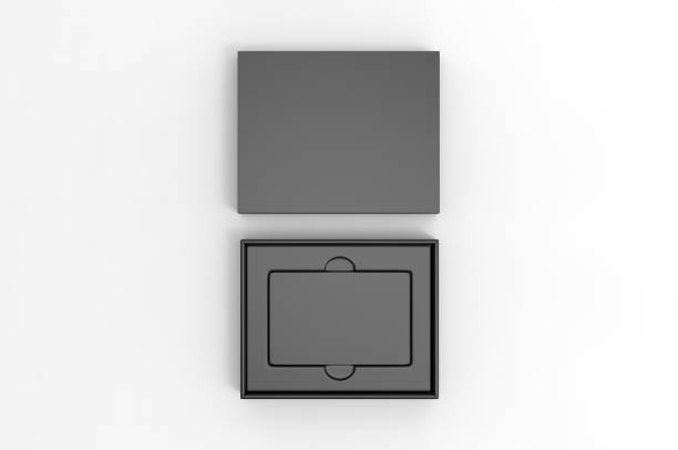 istock Rectangular hard cardboard gift card holder box for branding presentation and mock up template. 1994151324