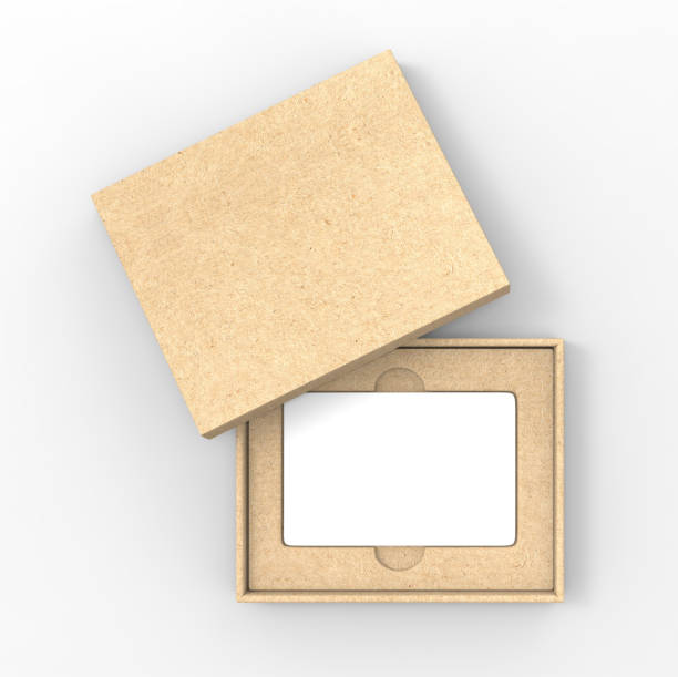 istock Rectangular hard cardboard gift card holder box for branding presentation and mock up template. 1994151852