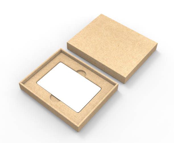 istock Rectangular hard cardboard gift card holder box for branding presentation and mock up template. 1994151854