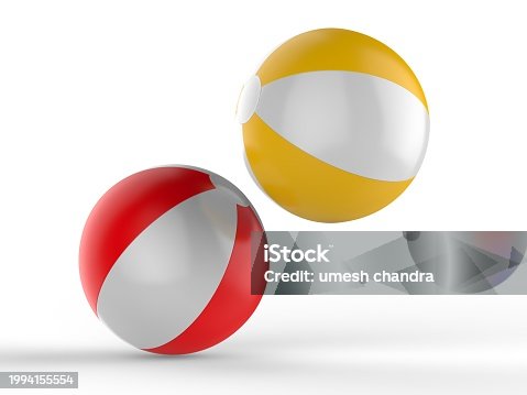 Inflatable beach ball blank template.