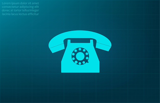 Retro telephone web icon