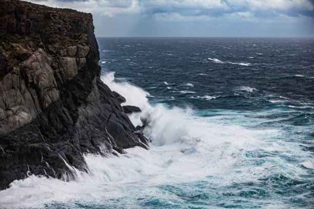 istock Rough dangerous ocean waves surging on cliff face during storm 1994462005