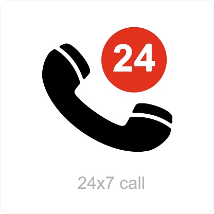 This is beautiful handcrafted pixel perfect Red and Black Filled Customer Support icon