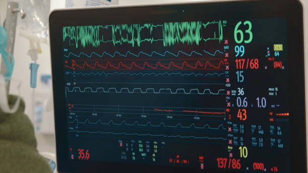 istock Operating patient monitor with vital signs 1994530663
