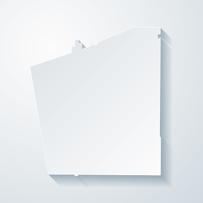 Ilustración de Condado De Troup Mapa Con Efecto De Corte De