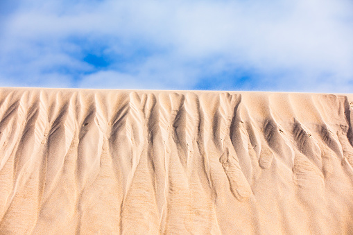 Naturally occurring shapes and patterns in desert sand dunes landscape scene. Photographed in Western Australia