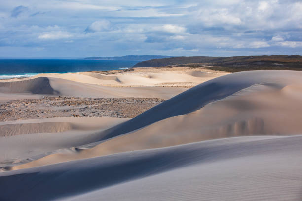 istock Naturally occurring shapes and patterns in desert sand dunes landscape scene 1994581261