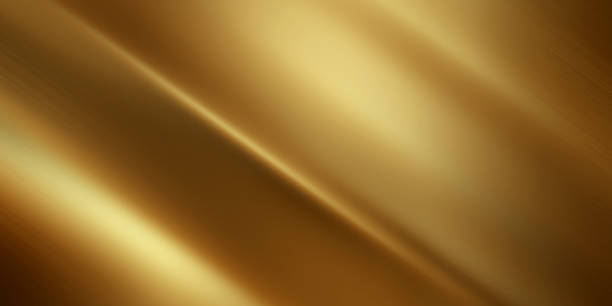 istock Refraction on gold metal wall grunge texture, abstract background 1994649292