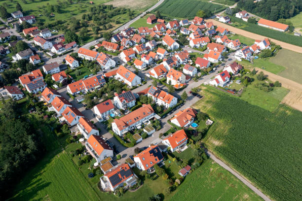 istock Neighborhood wth red roofs 1994663496