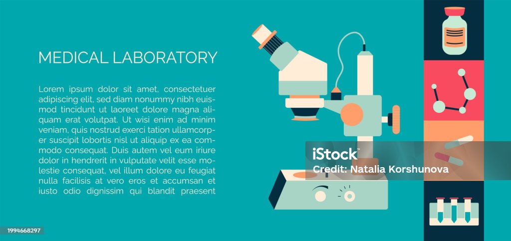 Lab Inauguration Flyer Vector Flyer Design Template Of Medical Laboratory With Chemical ...