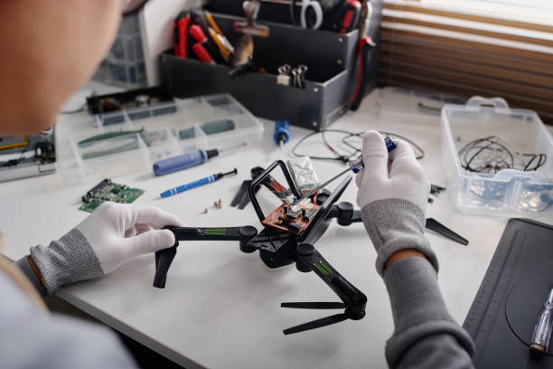istock Professional Electronic Repairman Fixing Malfunctioning Drone 1994693956