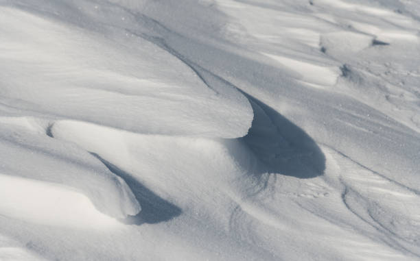 istock Wind-formed snow drifts on a sunny day 1994769798