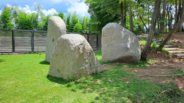 istock Background of Three big rocks in the yard 1994773514