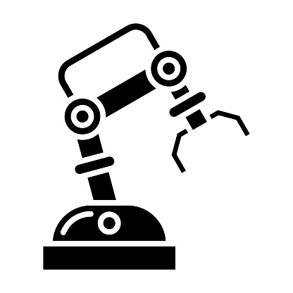 Robotic Arm icon vector image. Can be used for Engineering.