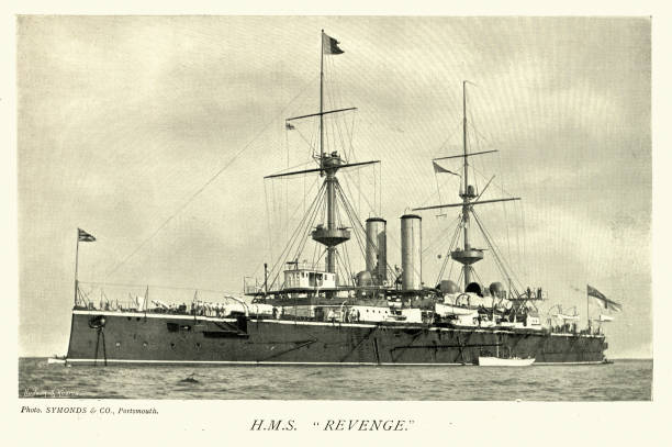 istock British Royal Navy warship, HMS Revenge, Royal Sovereign-class battleship, 1890s, Victorian, 19th Century 1994815860