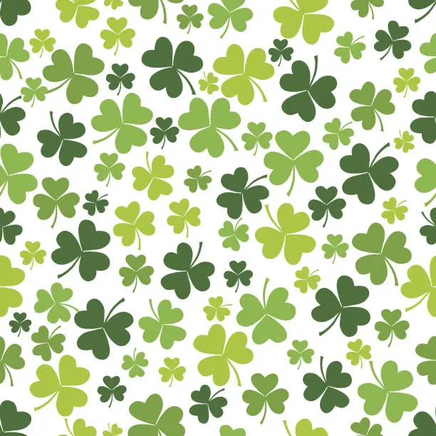 Vector illustration of Clover seamless pattern .