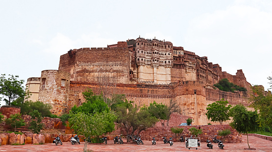 INDIA, RAJASTHAN, JODHPUR, July 2023, Mehrangarh Fort,  15th Century Fort built by Rajput King Rao Jodha, Founder of Jodhpur.