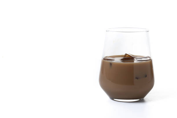 istock Traditional Irish cream coffee liqueur with ice isolated on white background 1994898415