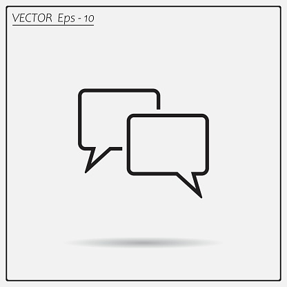 Speech bubbles icon. vector illustration