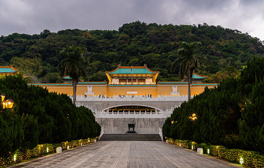 The National Palace Museum of Taiwan in Taipei at a cloudy afternoon