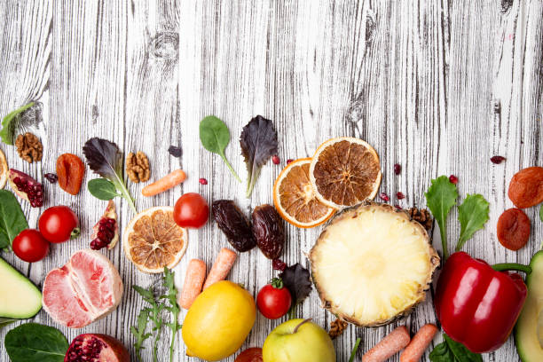 istock Essentials of healthy diet featuring Fruits, Vegetables, and Nuts 1994961466