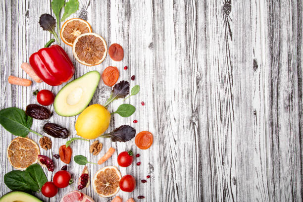 istock Diverse Whole Foods for Plant-Based Diet on rustic table. Copy space. 1994963651
