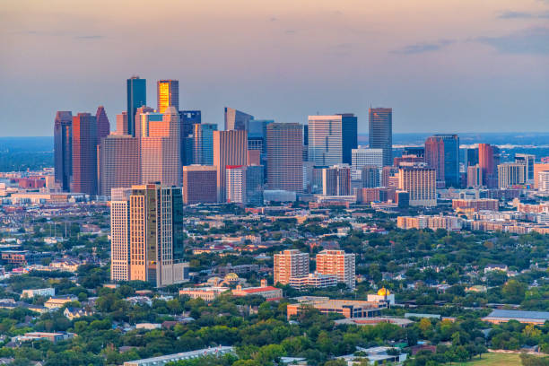 istock Over Downtown Houston at Dusk 1994984690