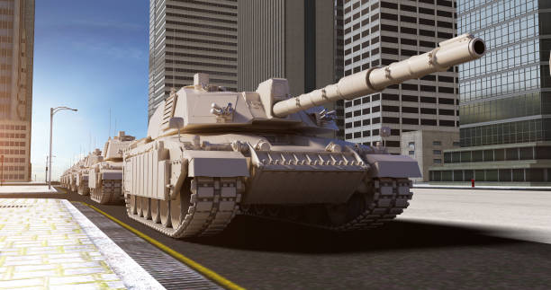 istock Dominating the Battlefield with Tanks. Tanks Slowly Moving Forward. 1995007521
