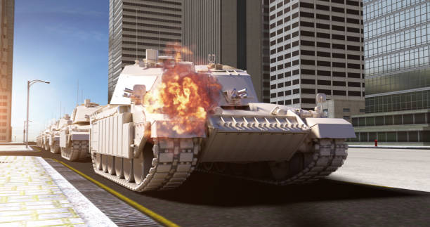 istock Tanks Moving Forward, Unstoppable and Bold. Military Coup. 1995008087