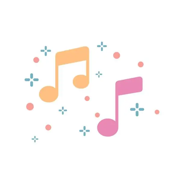 Vector illustration of Colorful celebration music illustrations