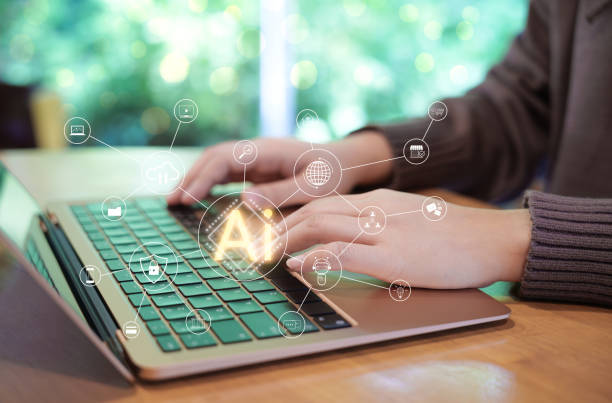 istock Woman use laptop to work on AI and artificial intelligence automation. Computer connection with information intelligent technology. AI prompt generate, AI for business and daily life, AI tech concept. 1995051422