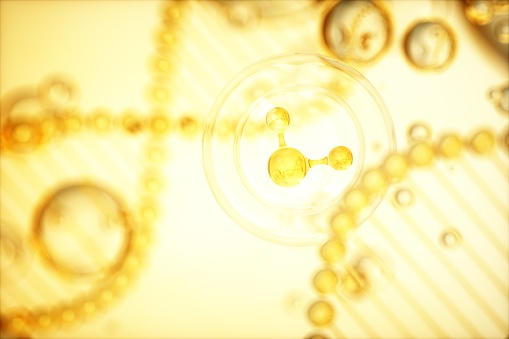 3D rendering of microscopic particles and bubbles