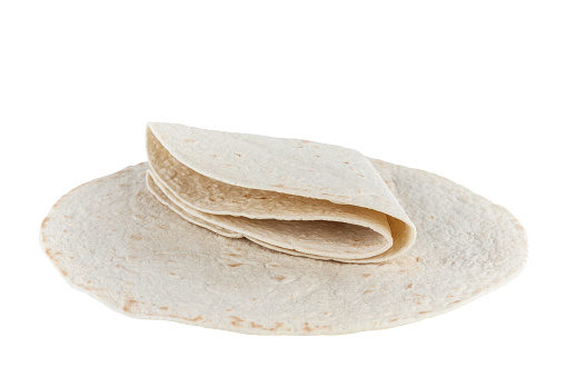 Tortillas isolated on white background