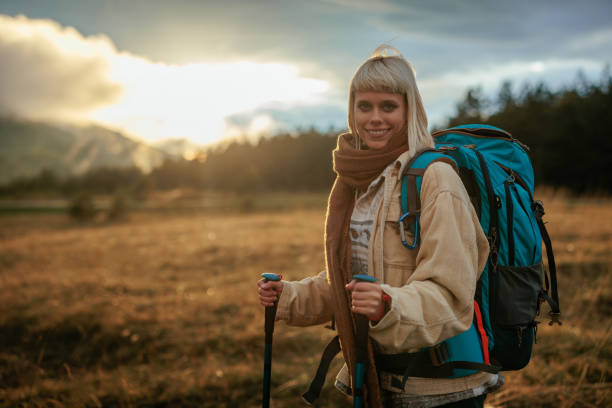 istock Happy woman hiking in nature. 1995140635