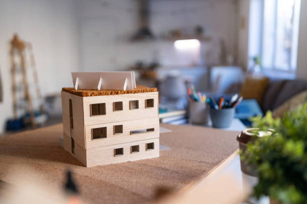 istock Architectural model of a modern house 1995150925